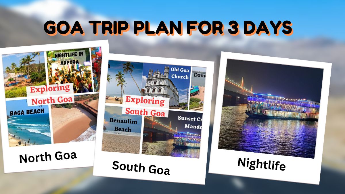 goa trip plan 3 days